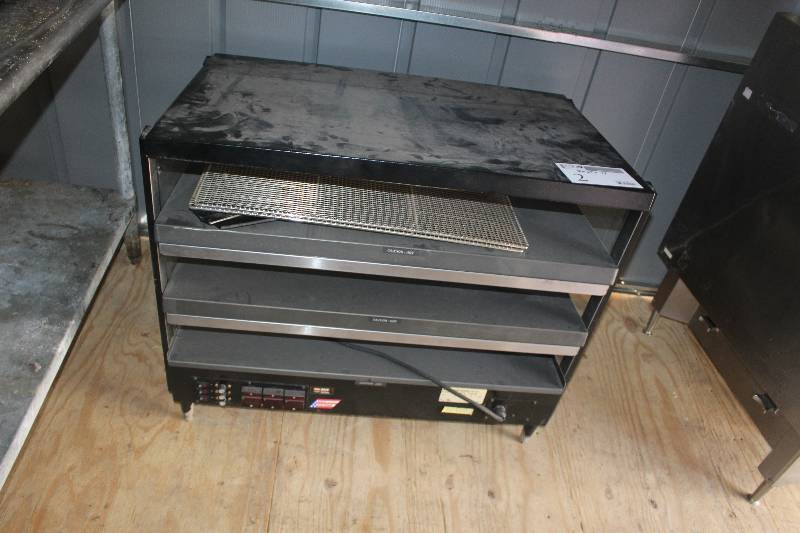 Hatco Glo-Ray Black Commercial 36 Triple Shelf Pizza Warmer