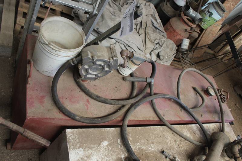 lot 19 image: Lot of (1) 100 Gallon Fuel Tank with Manual Pump