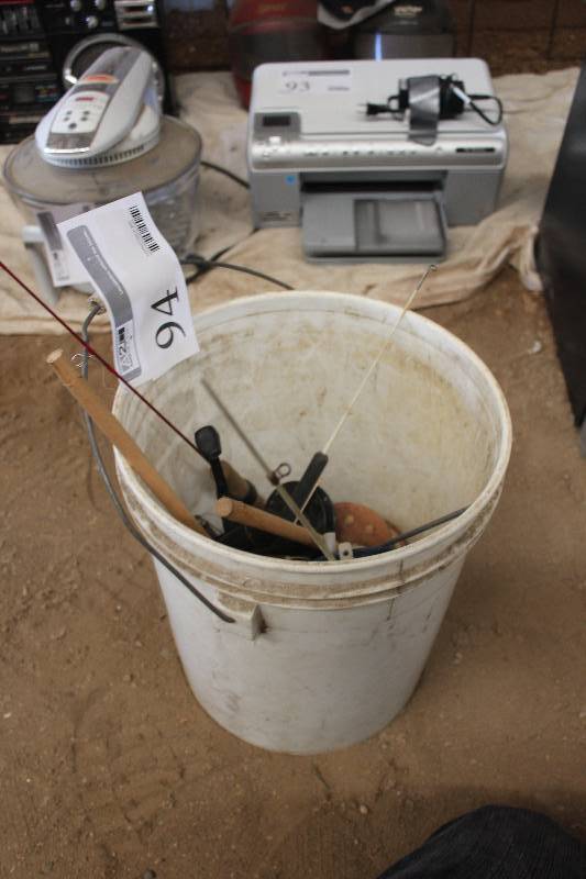 lot 94 image: Bucket Lot of Fishing Gear