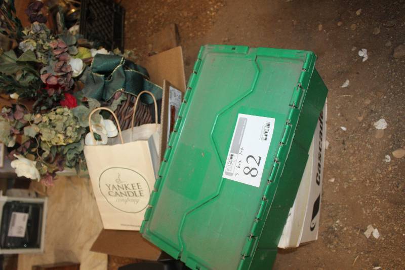 lot 82 image: Lot of (3) Boxes Including Canon AE-1 Camera w Lens Various Brushes Books Camera Bags Decorations
