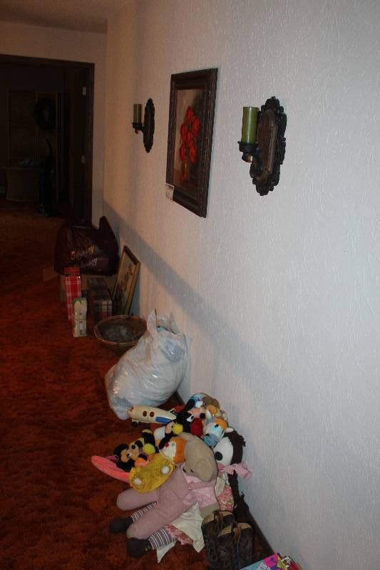 lot 212 image: Contents of Hall Including Wall Decorations Books Toys