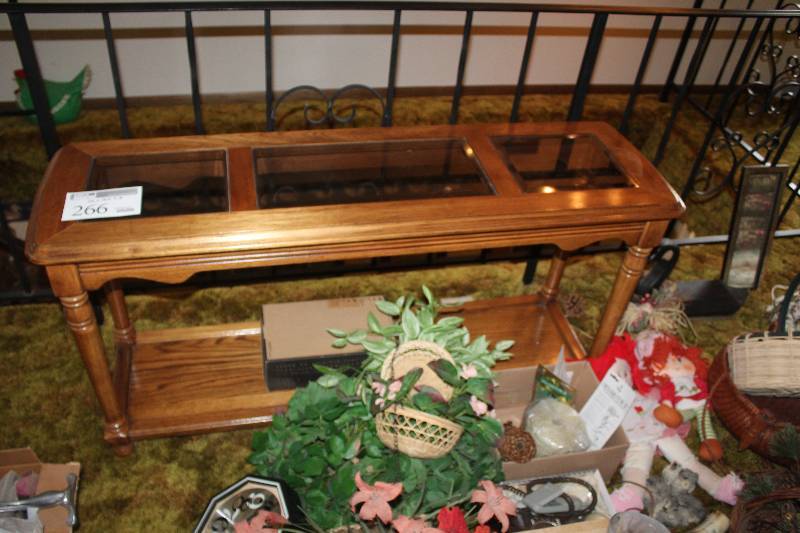 lot 266 image: Glass Top Coffee Table