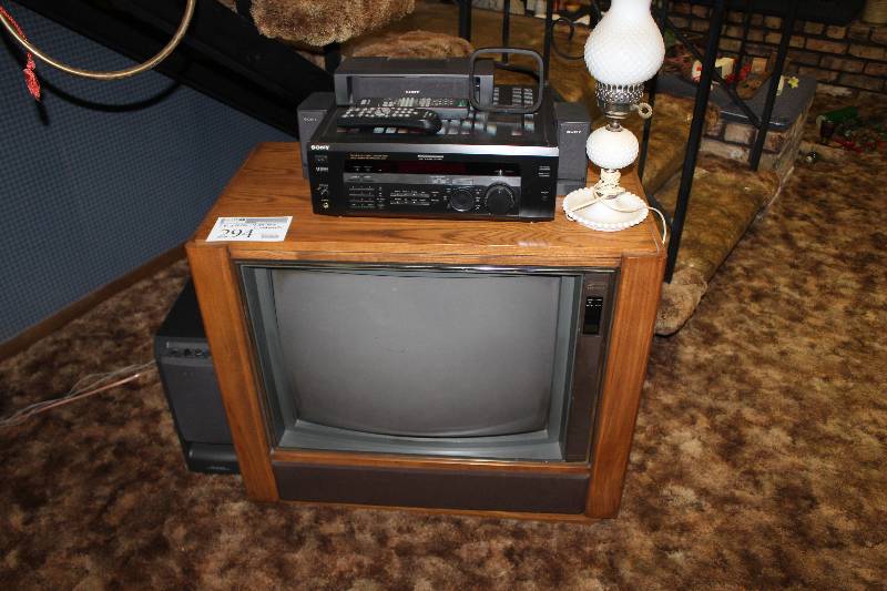 lot 294 image: Lot of Electronics Including TV with 4 Speaker Surround Stereo 4-Speakers 1-Subwoofer
