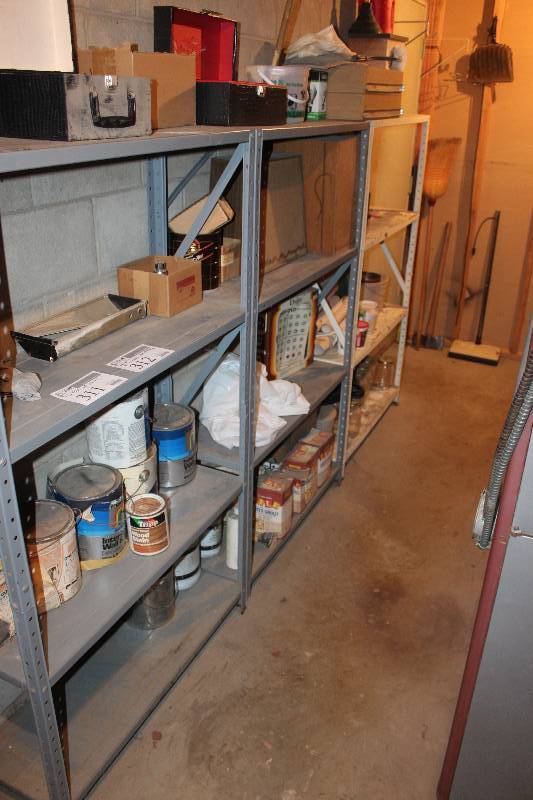 lot 312 image: 4-Shelf Metal Shelves