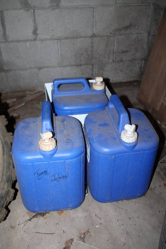 lot 126 image: Lot of (3) Coleman 5-Gallon Cans