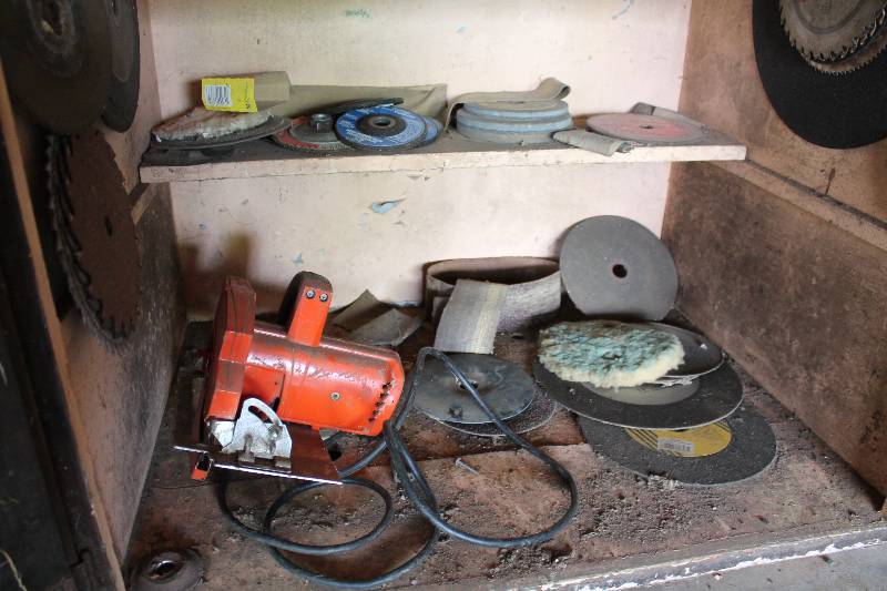 lot 164 image: Contents Beneath Workbench Including Tools Miscellaneous Hardware