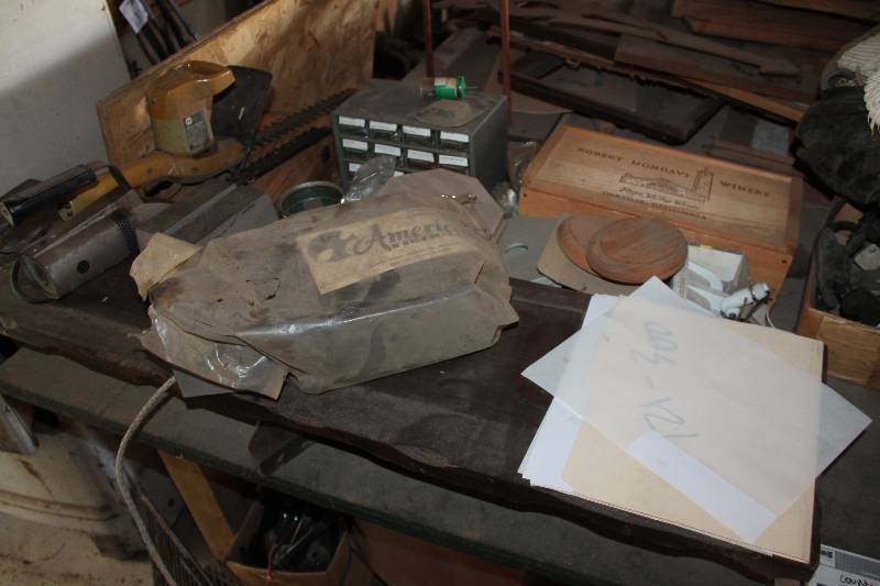 lot 177 image: Counter Top Lot Including Tools Organizers Clothes And More