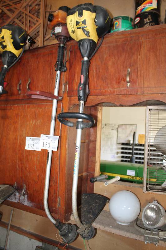 lot 130 image: Lot of (2) Weed Whips Including Ryan B260 SN 0115923 McCulloch 28cc Powerhead MT3336