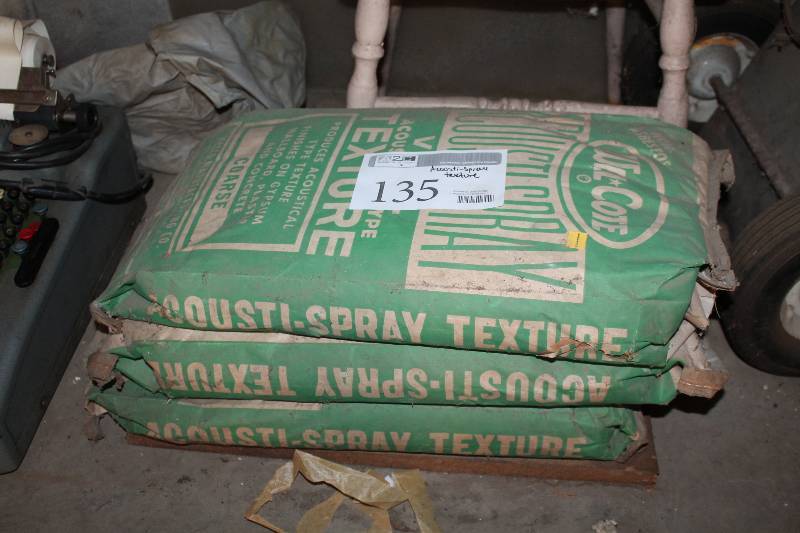 lot 135 image: Lot of (3) Bags of Acousti-spray Texture