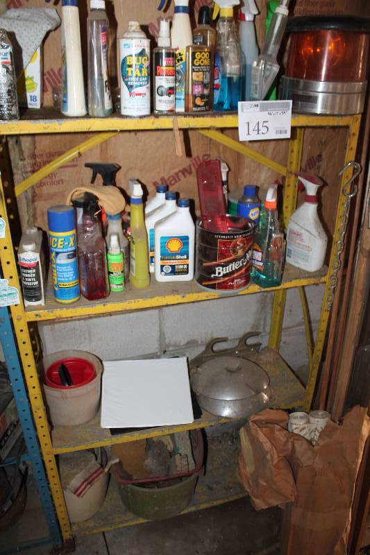 lot 145 image: 4-Shelf Adjustable Metal Shelf