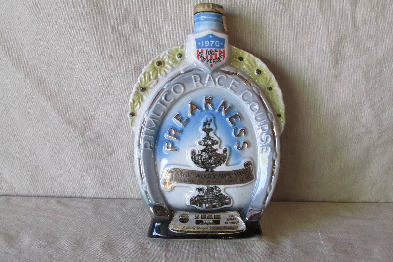 lot 11 image: The Preakness Stakes Jim Beam Decanter 1970