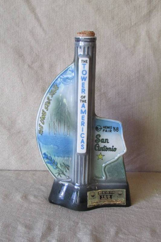 lot 13 image: Vintage Jim Beam Decanter 1968 Hemis Fair San Antonio