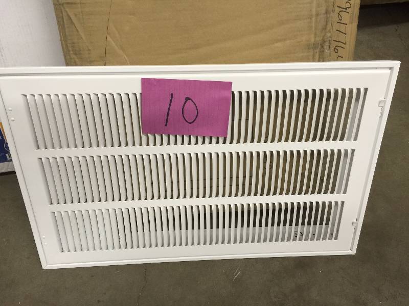 lot 10 image: TrueAire 14 in. x 24 in. White Steel Return Air Filter Grille New