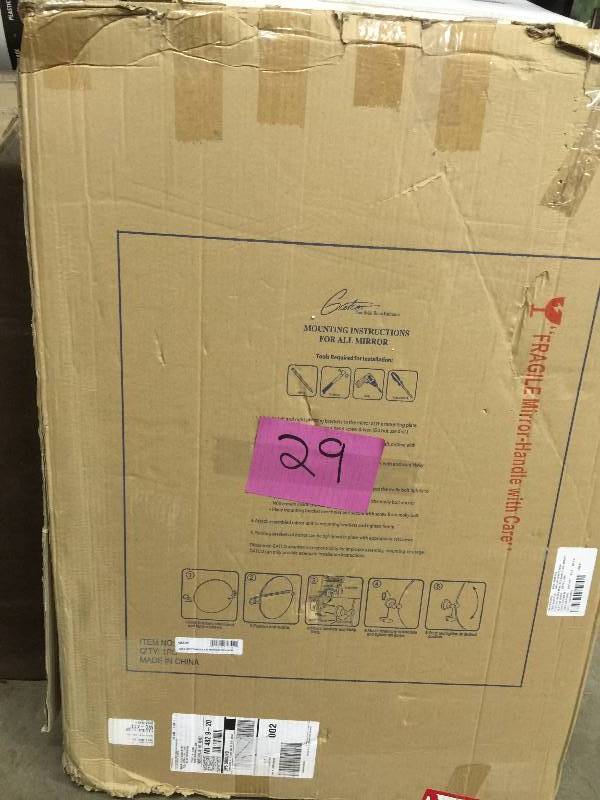 lot 29 image: Gatco Laurel Ave Tilting Wall Mirror New
