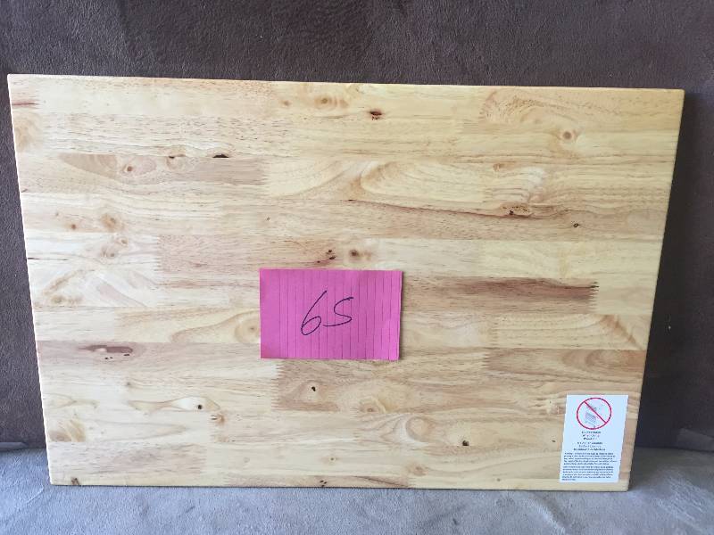 lot 65 image: Husky 27 in. Hardwood Tool Cabinet Top for Rolling Cabinet NEW