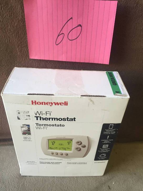 lot 60 image: Honeywell WI-FI ThermostatModel RTH6580WF New