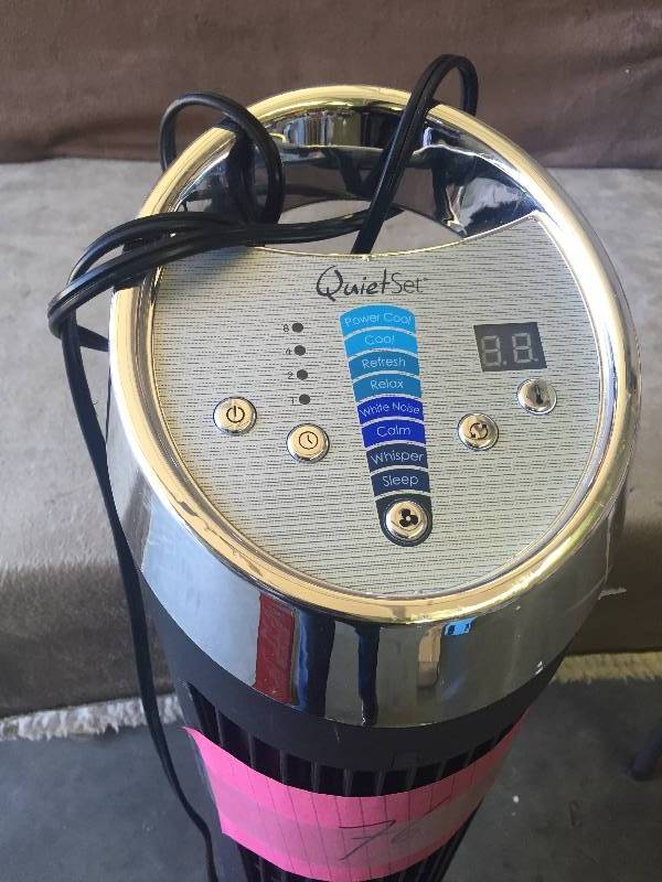 lot 76 image: Honeywell Quiet Set Tower Fan- tested works well