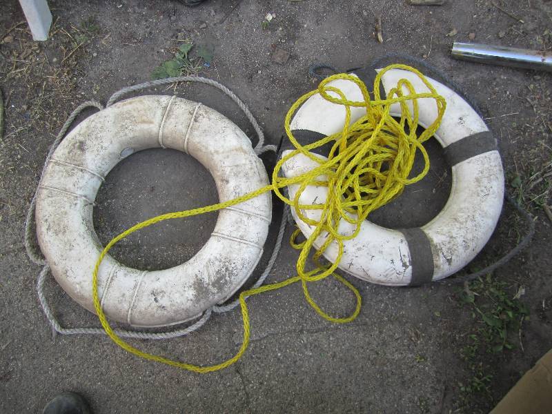 lot 155 image: 2 lifesaver rings...