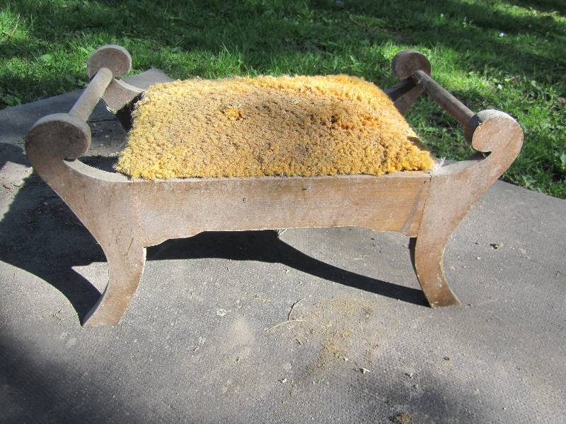 lot 204 image: Vintage floor stool...