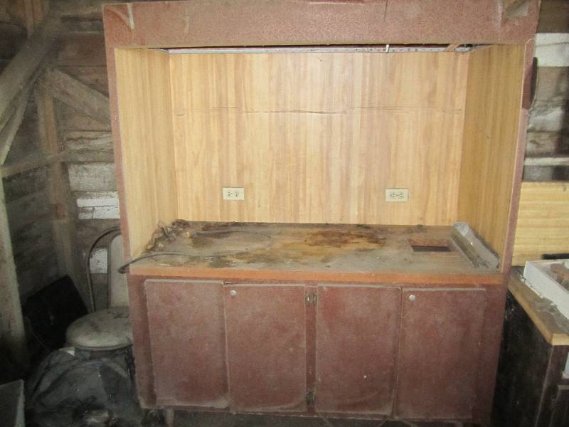 lot 205 image: Work table with standard outlets, p...