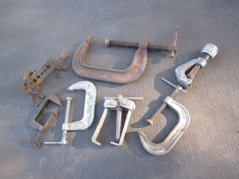 lot 232 image: Lot of clamps and misc....