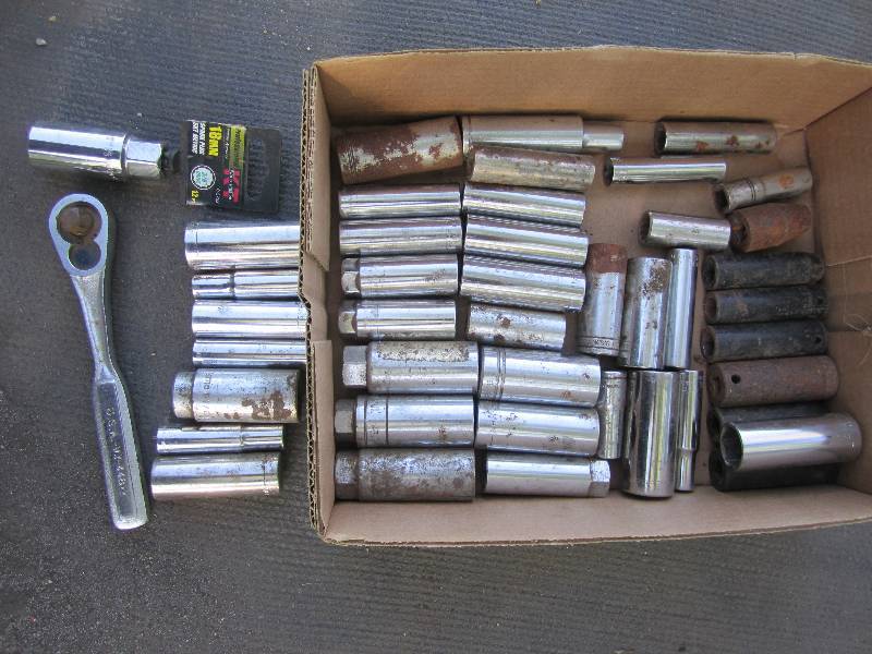 lot 241 image: Lot of 38 drive deep sockets...