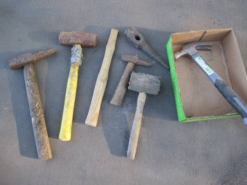 lot 250 image: Lot of hammers and mallets...
