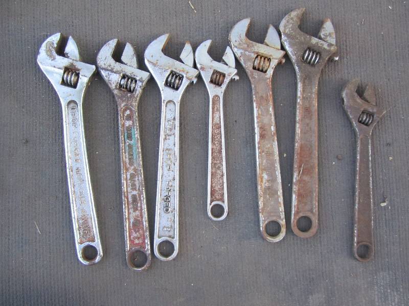 lot 257 image: Adjustible wrenches...