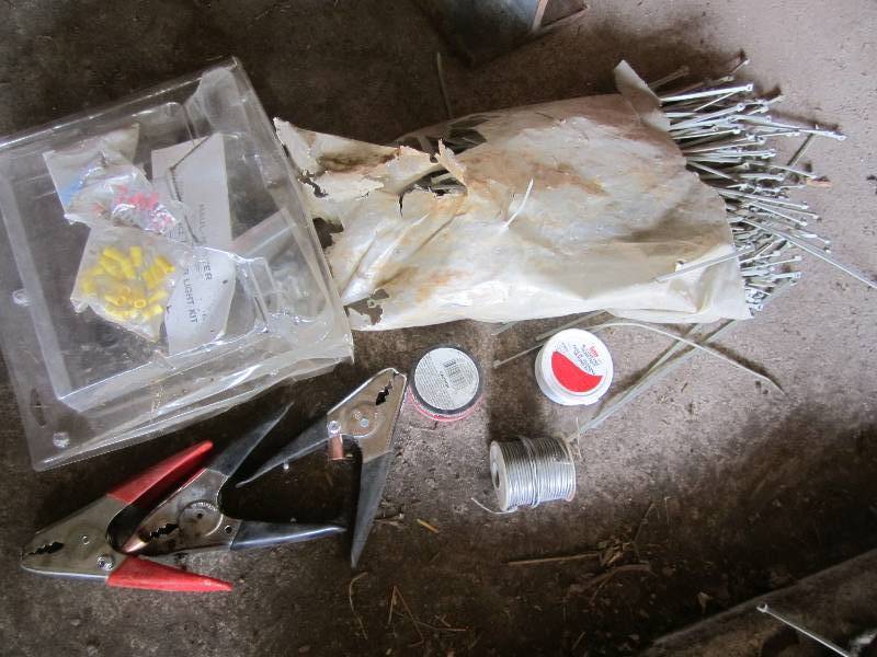 lot 294 image: Zip ties, soldering and clamps...