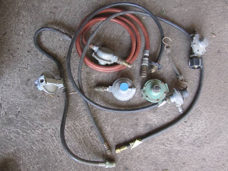 lot 313 image: Lot of propane hoses and connections...