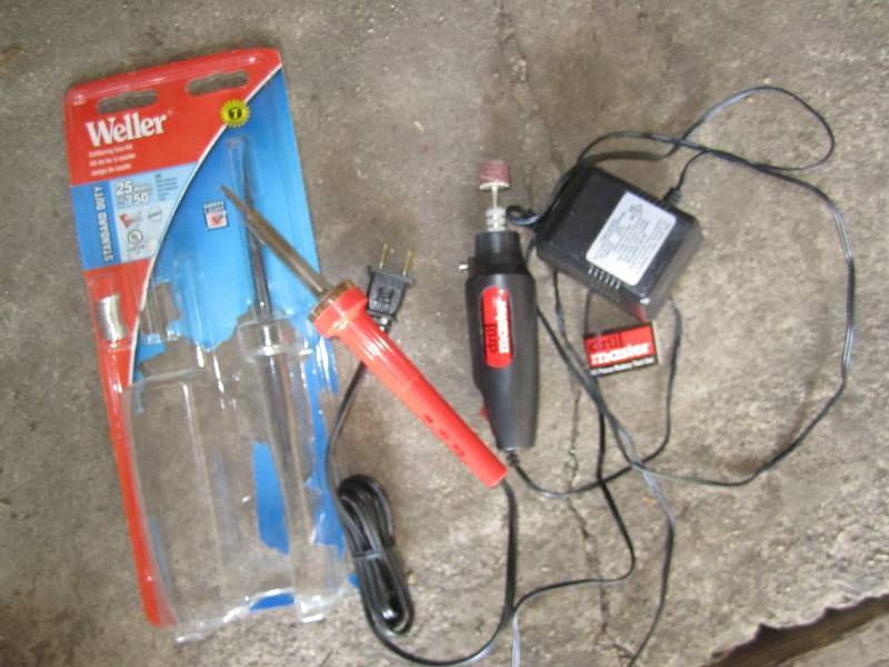 lot 332 image: Silder iron and electric grinder...
