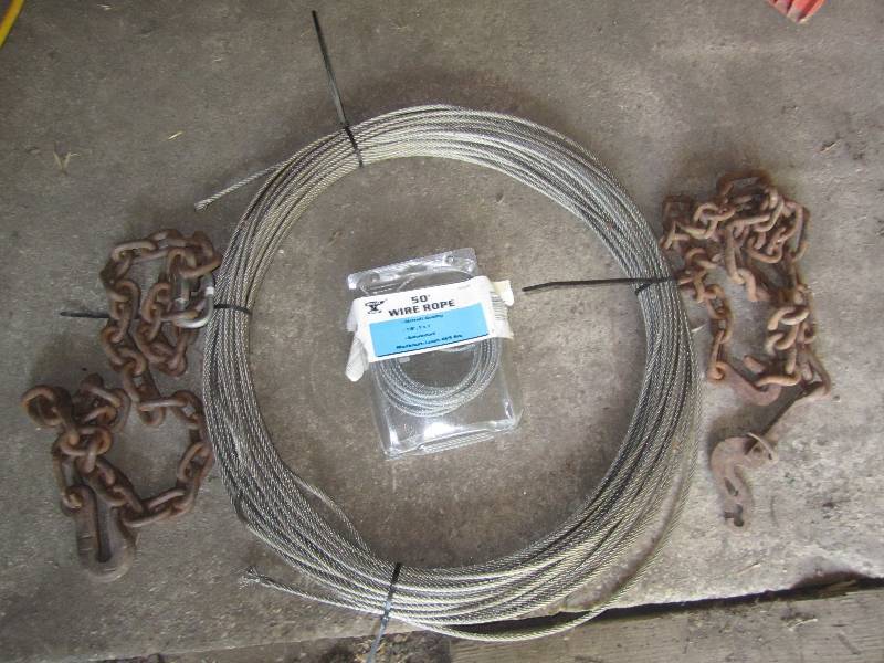 lot 344 image: Lot of chain and cable...