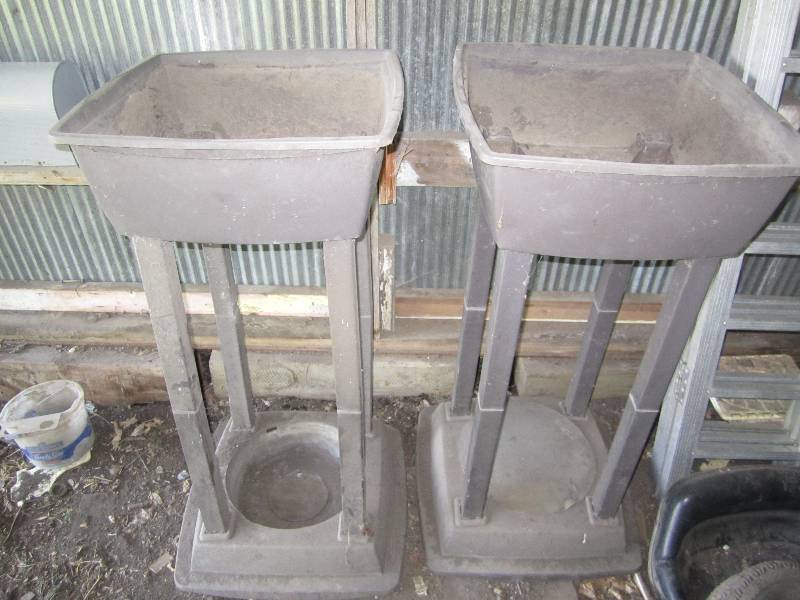 lot 388 image: 2 pedestal planter holders 44 tall...