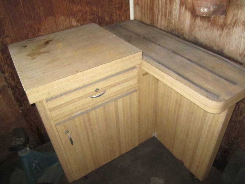 lot 428 image: Corner cabinet on wheels, 44 x 39 ...