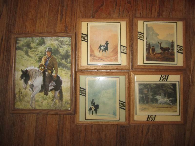lot 25 image: Lot of horse theme art...