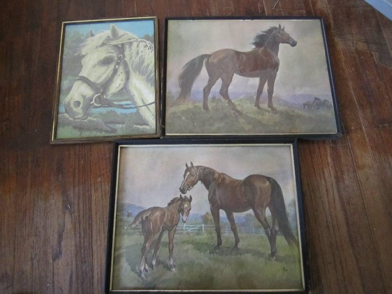lot 41 image: Lot of horse theme art...