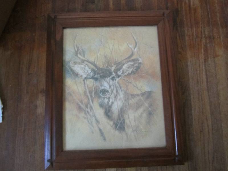 lot 49 image: Deer print, signed 1979...