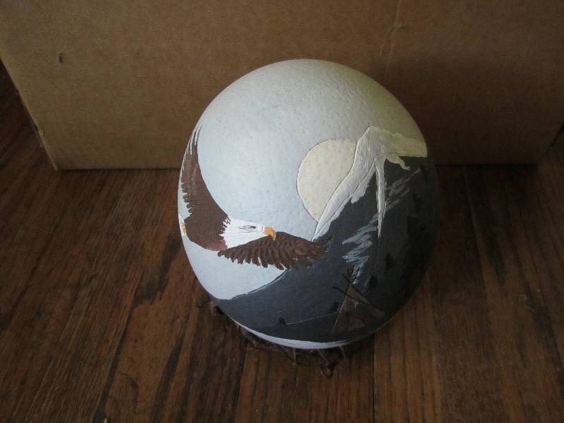 lot 60 image: Locally grown hand painted ostrich ...