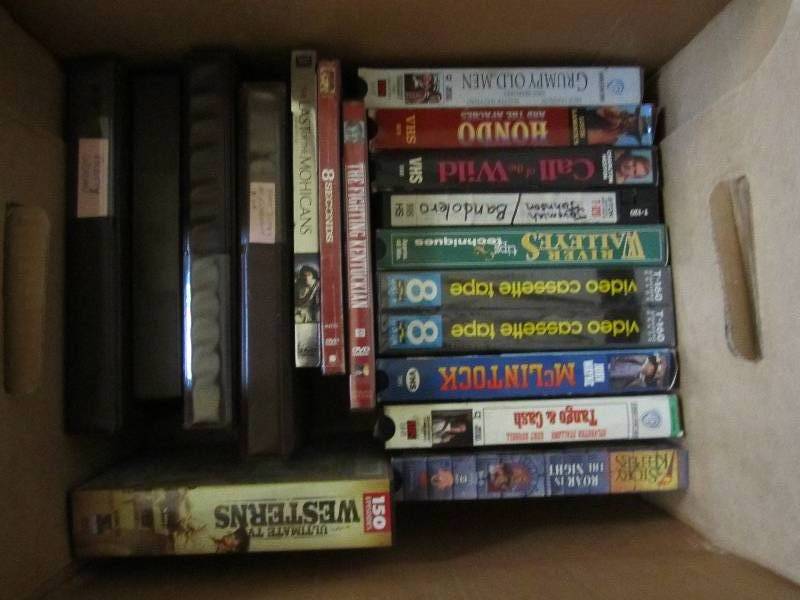 lot 72 image: Box of VHS tapes...