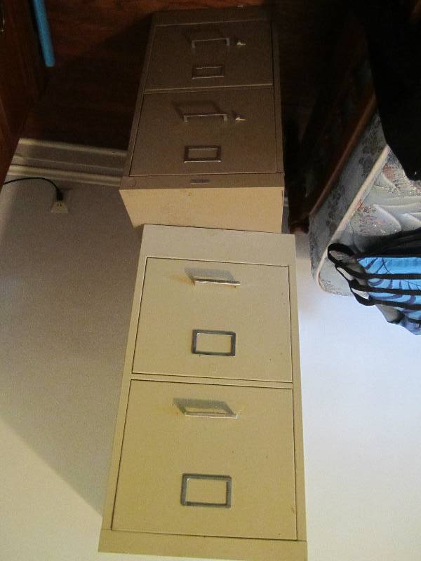 lot 563 image: 2 metal 2 drawer file cabinets...