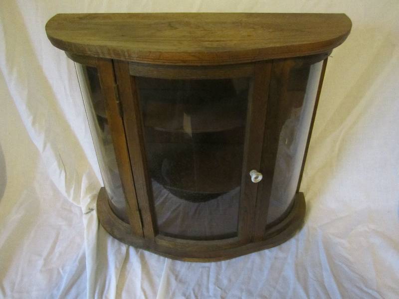lot 591 image: Glass display case 19 wide 17 tal...