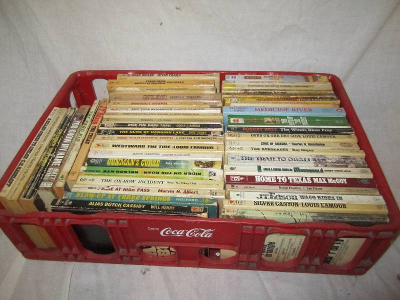 lot 656 image: Coca Cola bin of Western books...