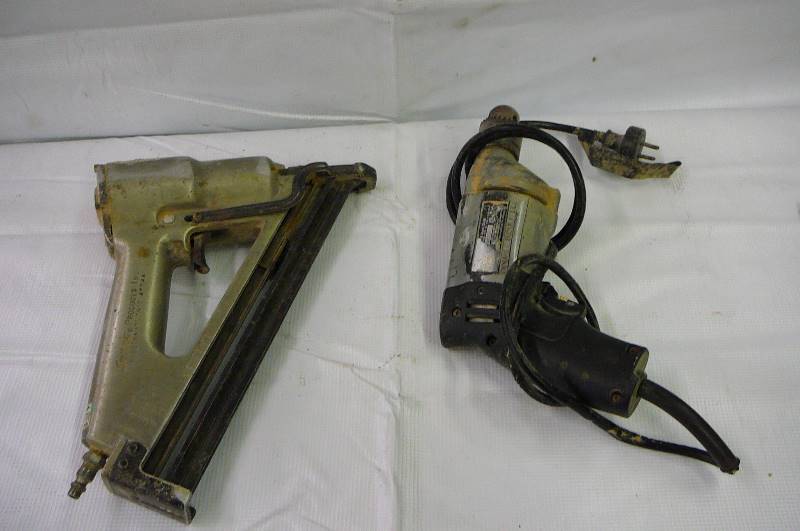 38 ELECTRIC. DRILL & SENCO AIR NAIL GUN