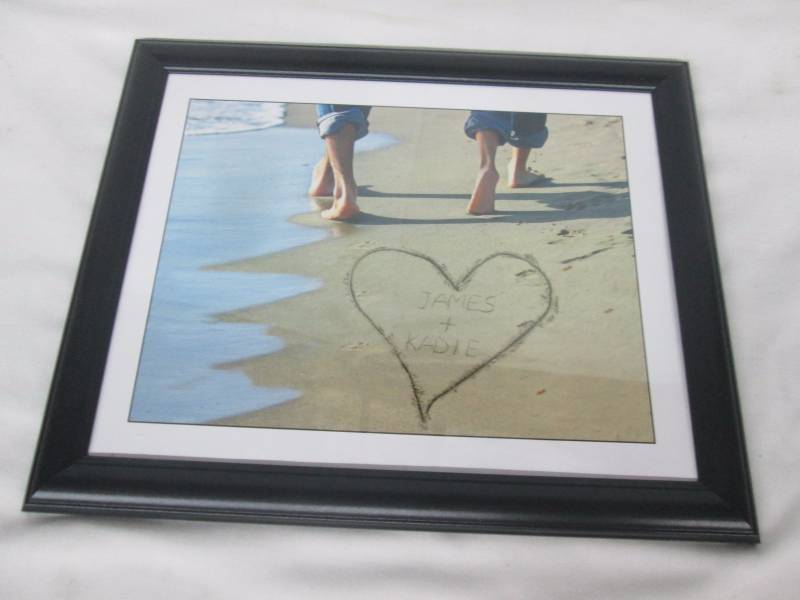 Heart Drawn in Sand Personalized Print
