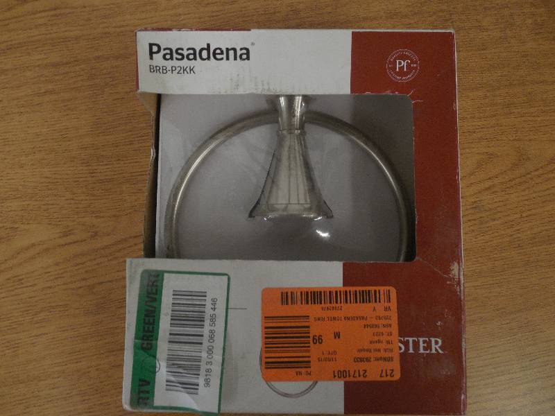 lot 46 image: Pasadena Towel Ring in Brushed Nickel