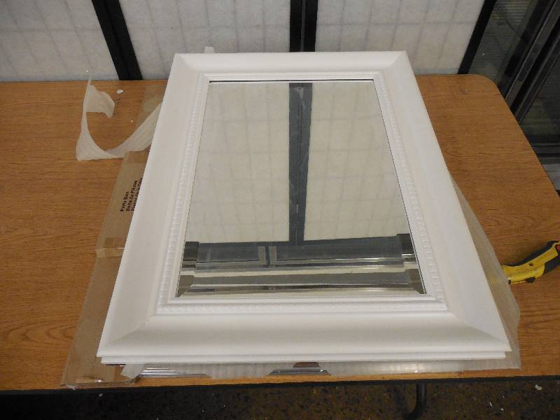 lot 48 image: 20 in. x 26 in. Mirrored Recessed or Surface Mount Medicine Cabinet with Framed Door in White