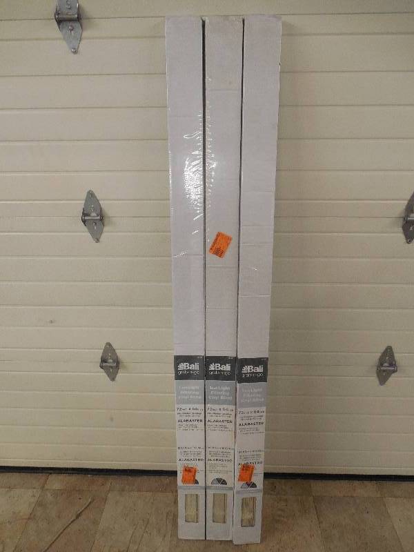 lot 53 image: Alabaster 1 in. Light Filtering Vinyl Blind - 72 in. W x 64 in. L
