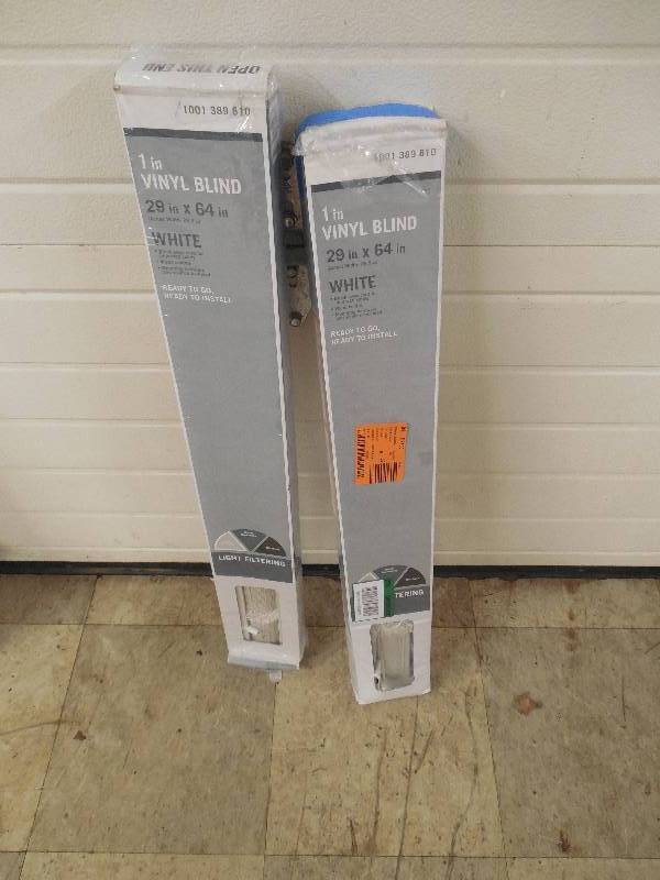 lot 58 image: (2) BALLI 29X64 WINDOW BLINDS