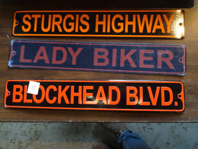 lot 155 image: Metal Signs
