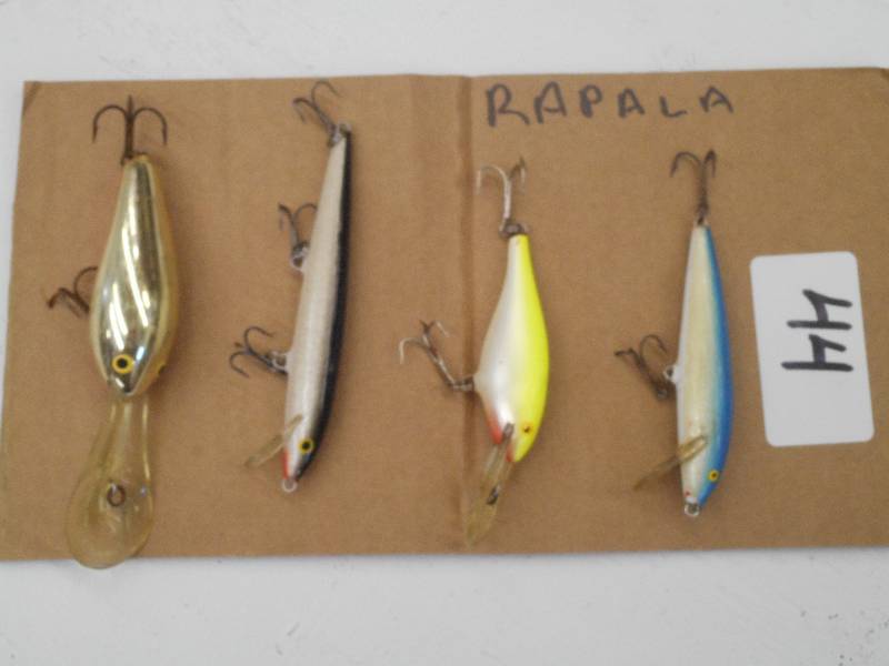lot 44 image: Lot Of (4) Assorted Rapala Lures ...